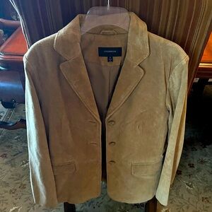 Suede blazer jacket